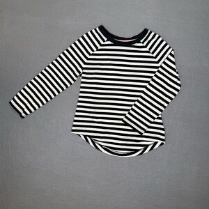 Cat & Jack Striped Black and White Kids Long Sleeve Shirt Youth Size 4T